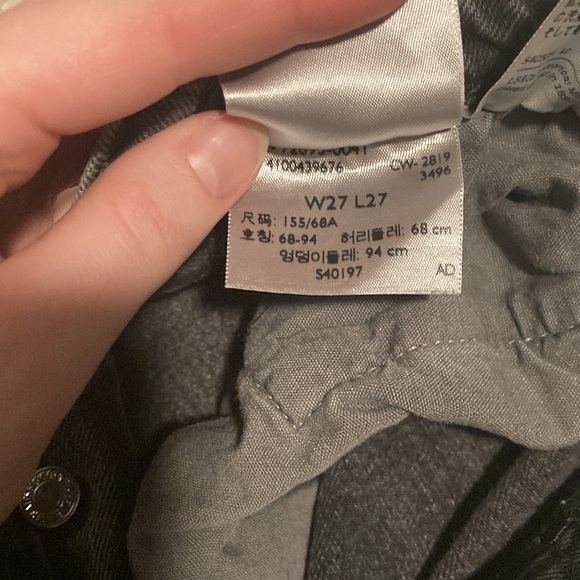 Levi’s black ribcage straight ankle button fly w27 l27 - Picture 5 of 8